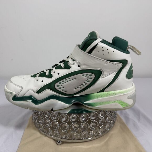 Louis Vuitton Trainer 2 Sneakers Boot White Green size USA 9 Vintage Basketball - Picture 6 of 11